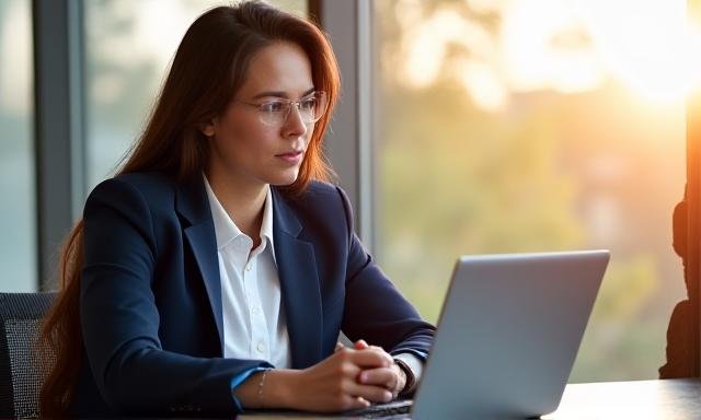 Modern leader working in a high-tech office environment